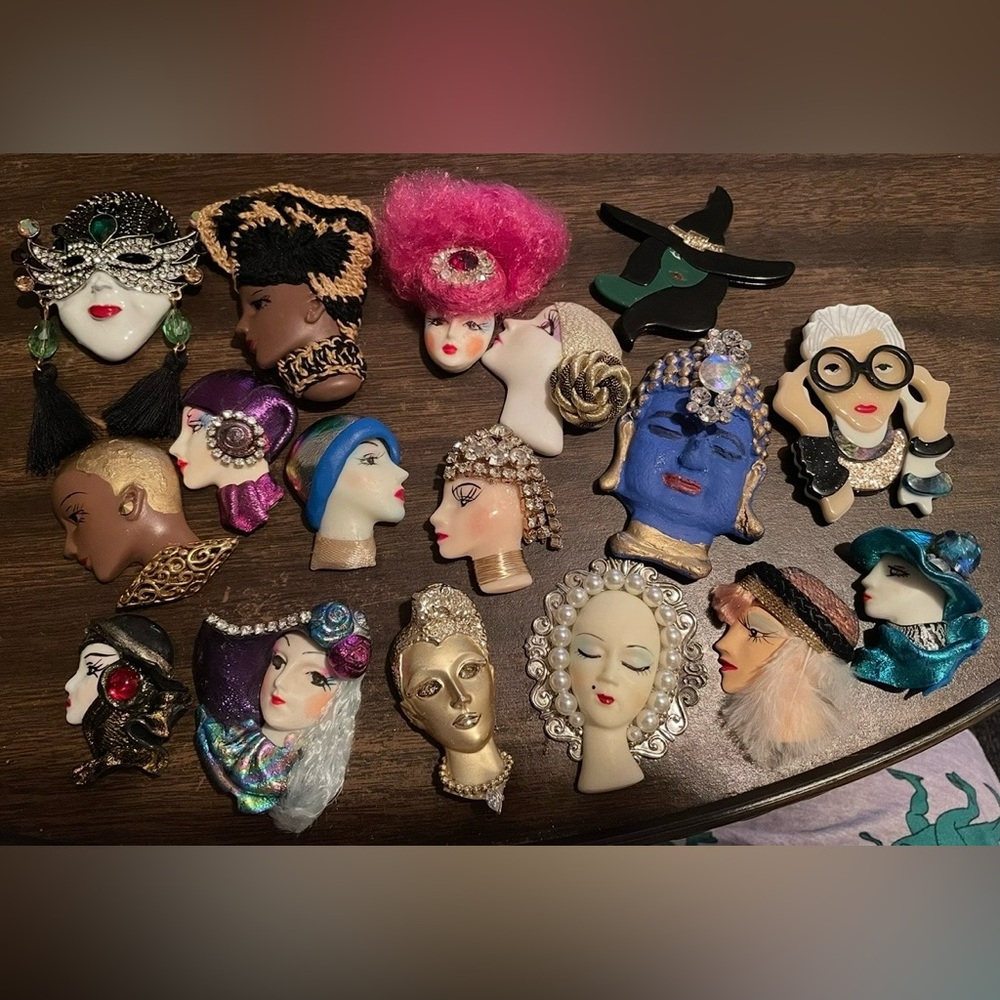Lady Face Brooches for JewelryFarmer